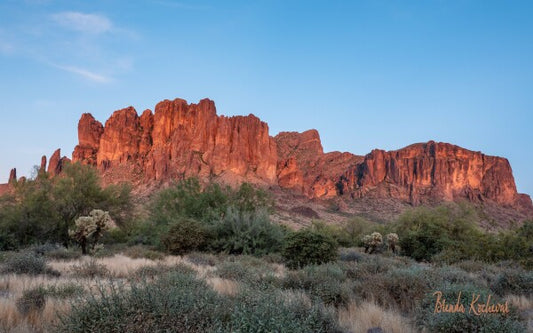 Superstition Mountain Sunset Canvas .75" 48" x 30"